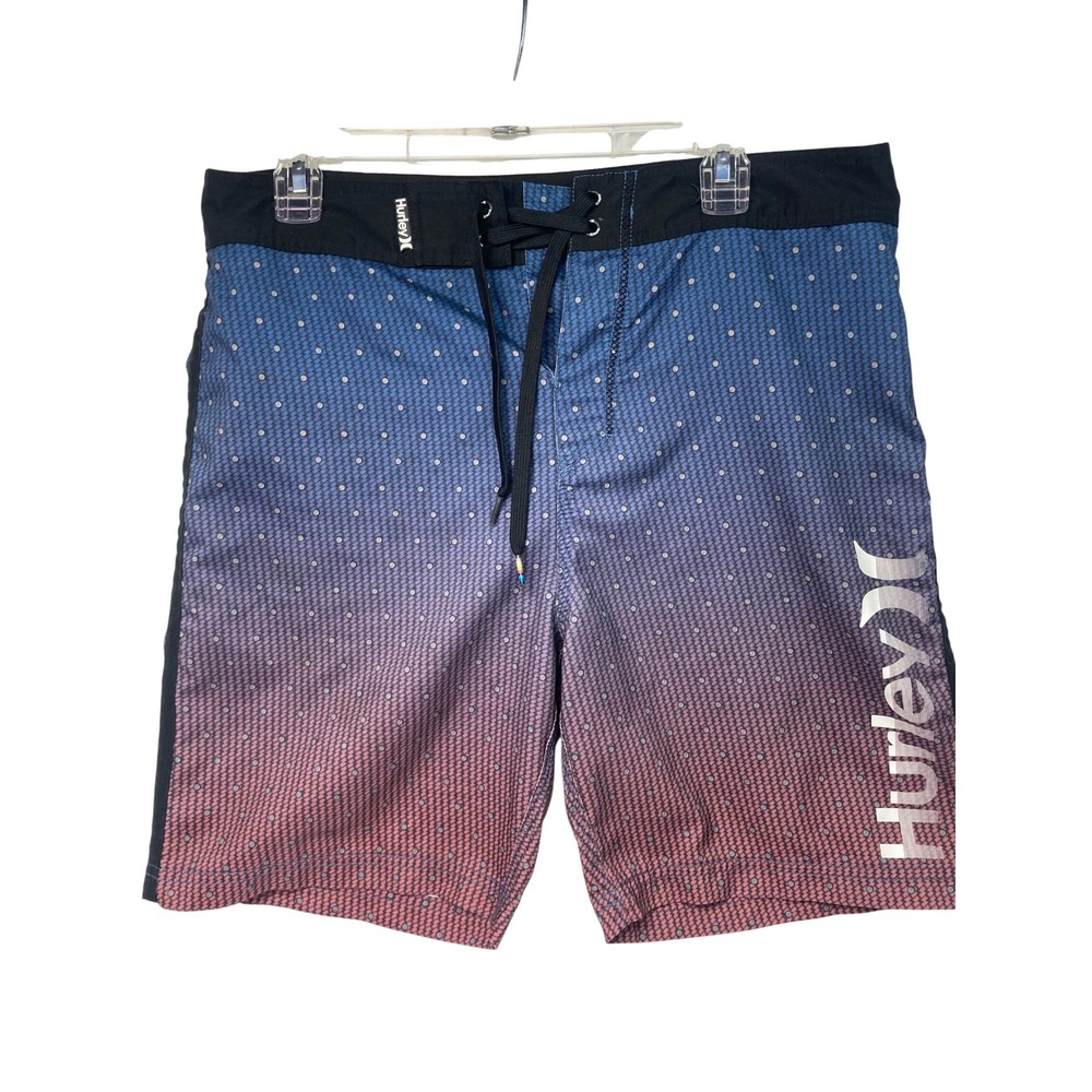 Hurley Phantom Board Shorts Men's 32 Blue Purple Ombre Swim Trunks - Picture 2 of 6